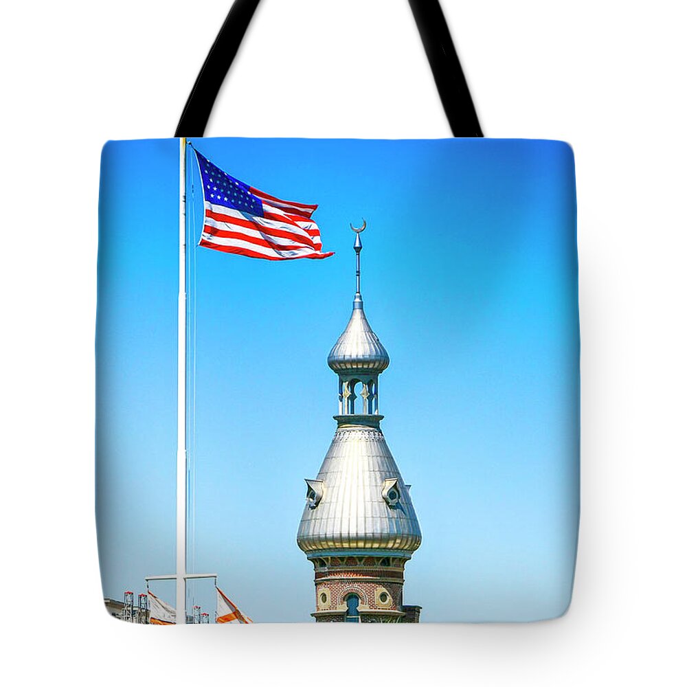 Tampa Tote Bag featuring the photograph University of Tampa Minaret FL #1 by Chris Smith