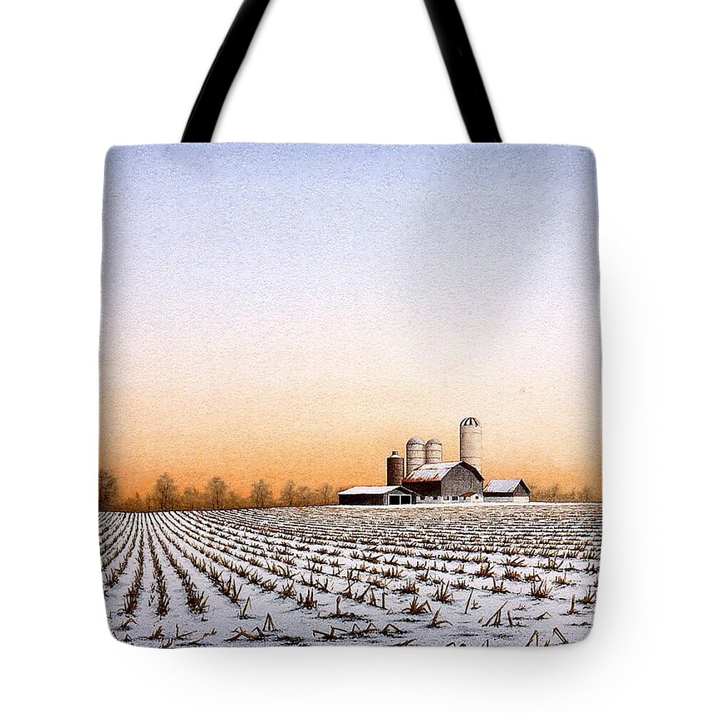 Cornfield Tote Bag featuring the painting Untitled #26 by Conrad Mieschke