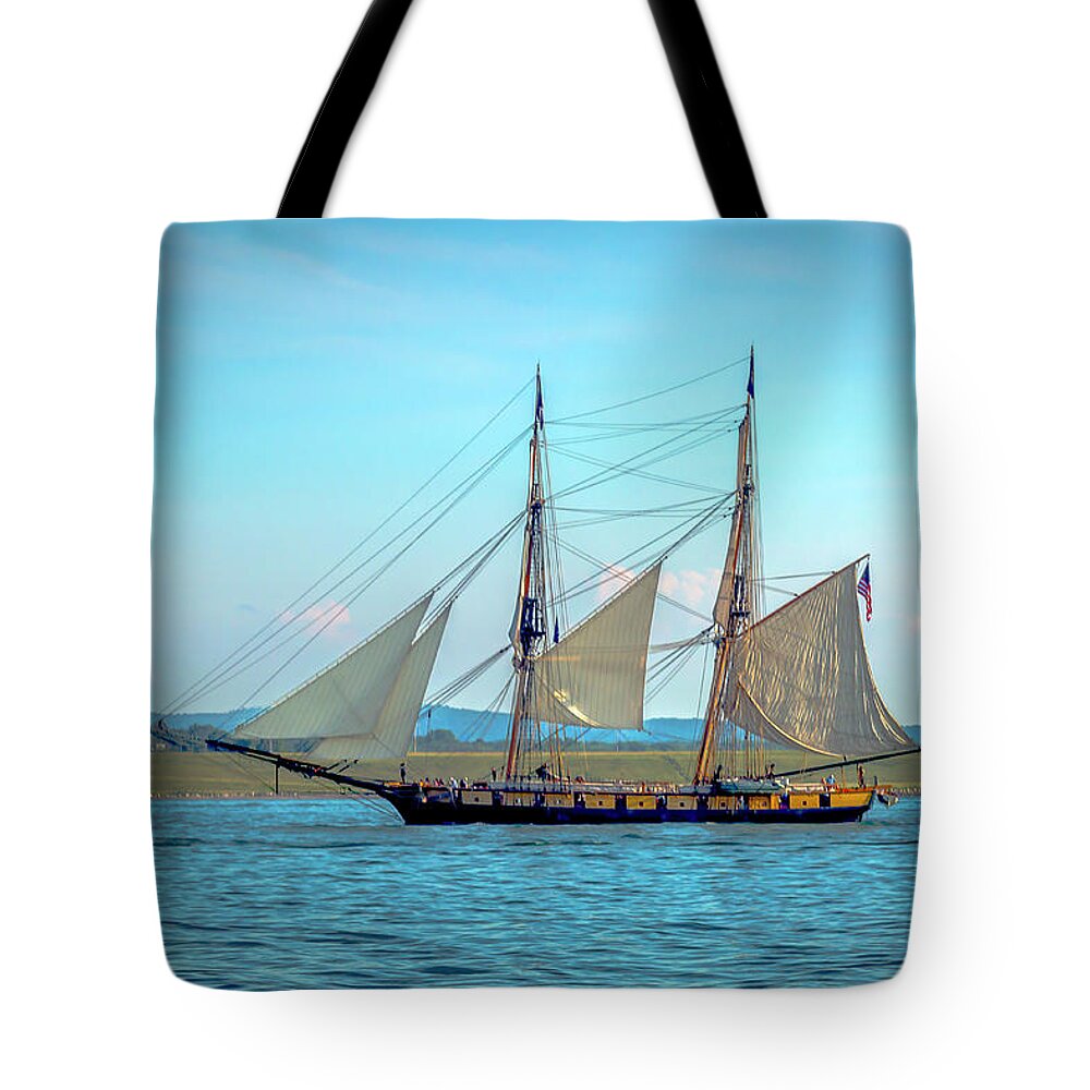 America Tote Bag featuring the photograph US BRIG Niagara #1 by Jack R Perry
