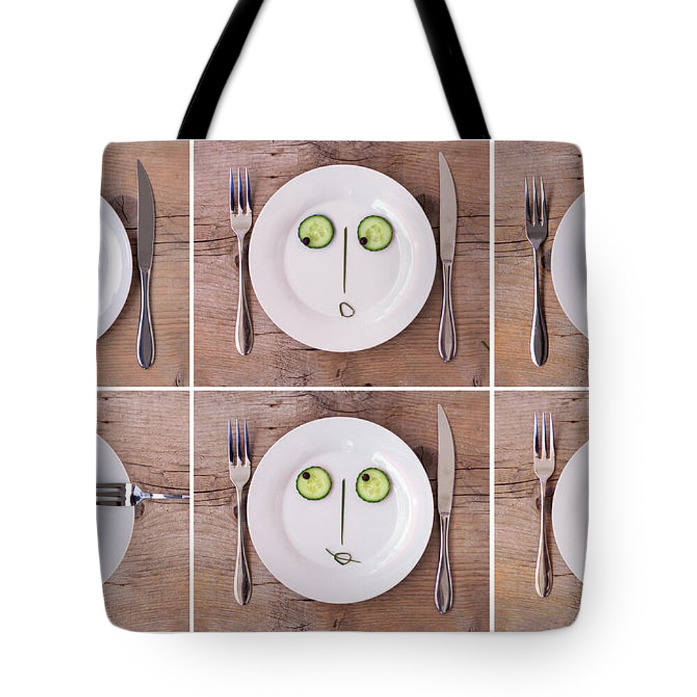 Vegetable Tote Bag featuring the photograph Vegetable Faces by Nailia Schwarz