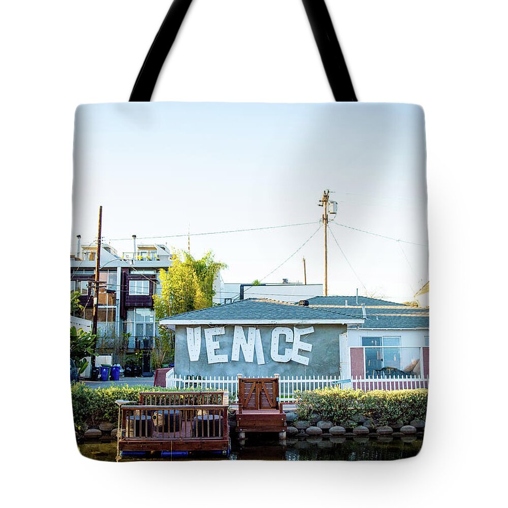 California Tote Bag featuring the photograph Venice Canals #1 by Aileen Savage