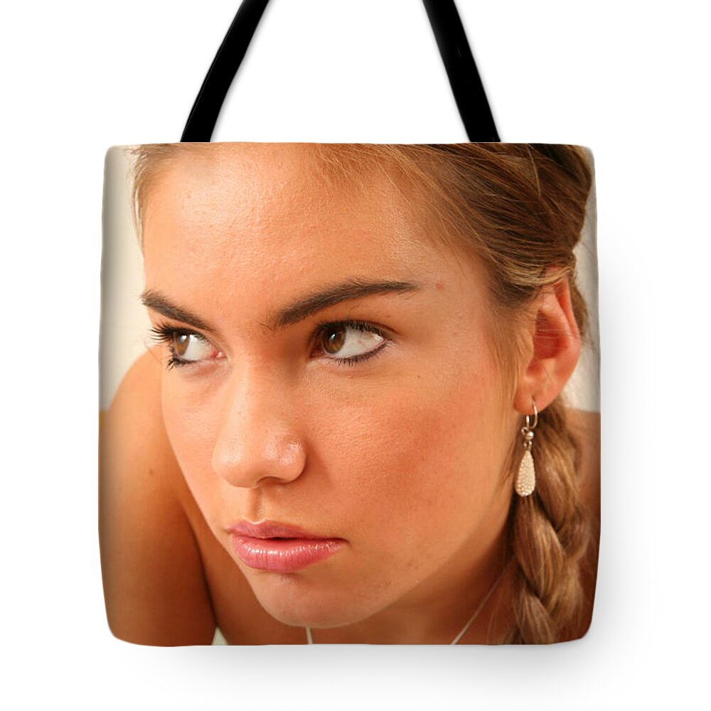 Veronika Fasterova Tote Bag featuring the digital art Veronika Fasterova #1 by Super Lovely