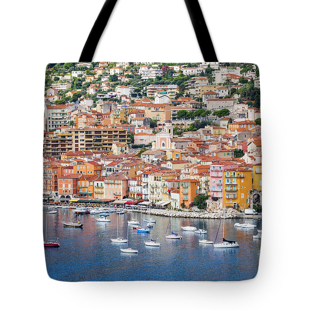 Villefranche-sur-mer Tote Bag featuring the photograph Villefranche-sur-Mer view on French Riviera 4 by Elena Elisseeva