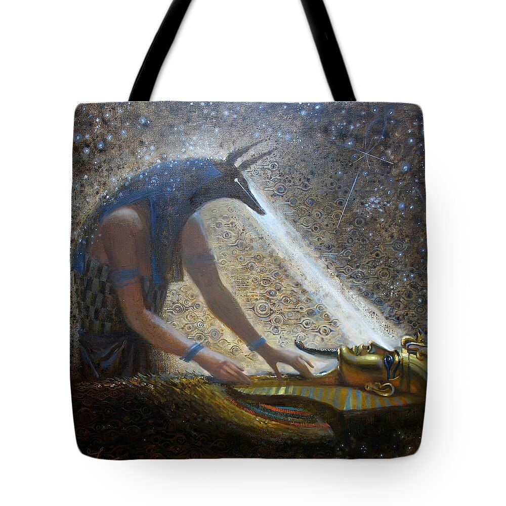 Egypt Tote Bag featuring the painting Wake Up by Valentina Kondrashova