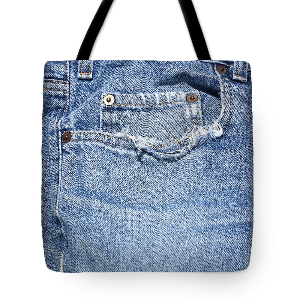 Worn Tote Bag featuring the photograph Worn Jeans #2 by George Robinson