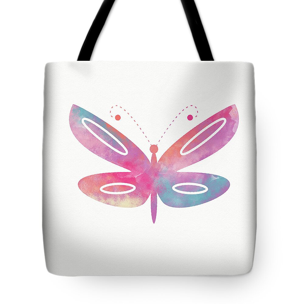 Butterfly Tote Bag featuring the mixed media Watercolor Butterfly 2- Art by Linda Woods by Linda Woods