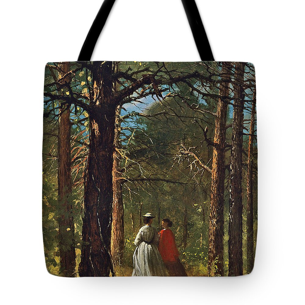 Winslow Homer Tote Bag featuring the painting Waverly Oaks by Winslow Homer