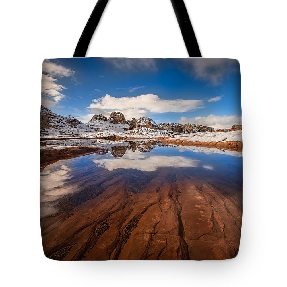 White Pocket Tote Bag featuring the photograph White Pocket Northern Arizona by Larry Marshall