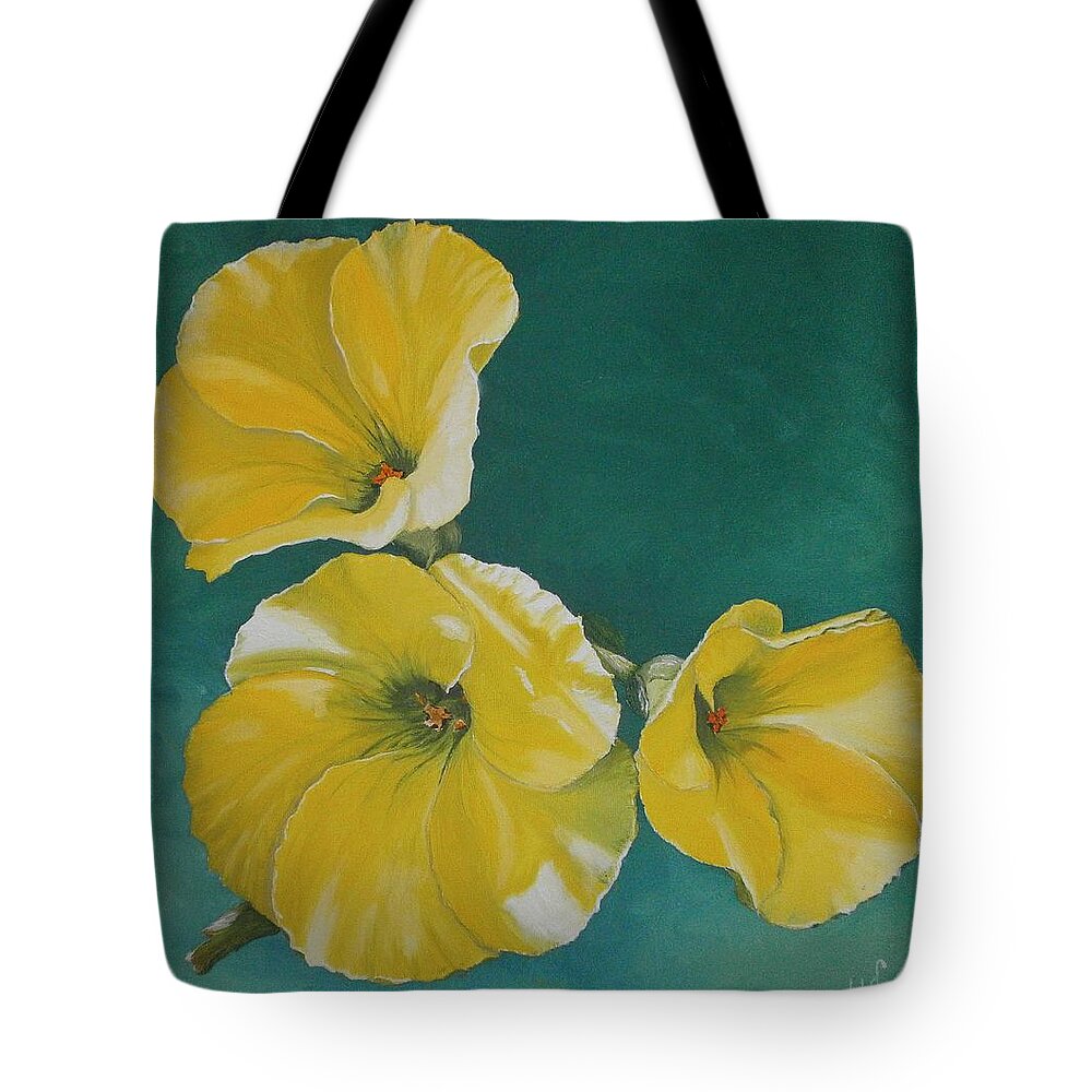 Flower Tote Bag featuring the painting Wild Flower #1 by Maria Woithofer