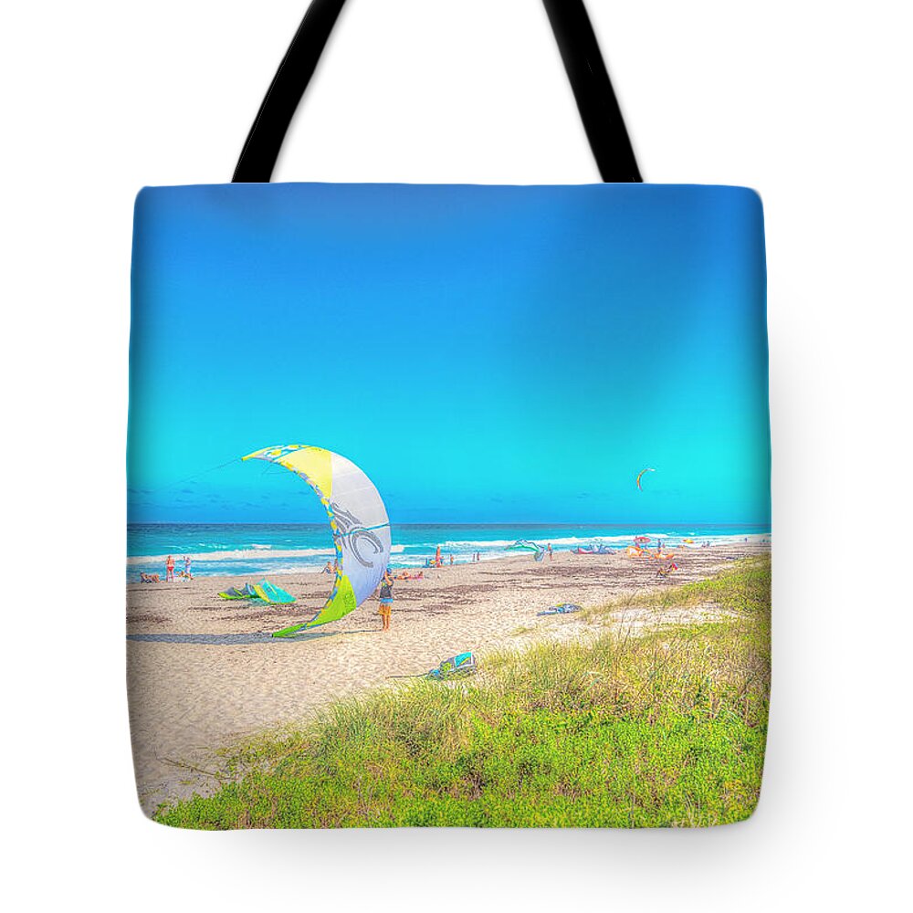 Juno_beach Tote Bag featuring the photograph Windsurf Beach #1 by Jody Lane