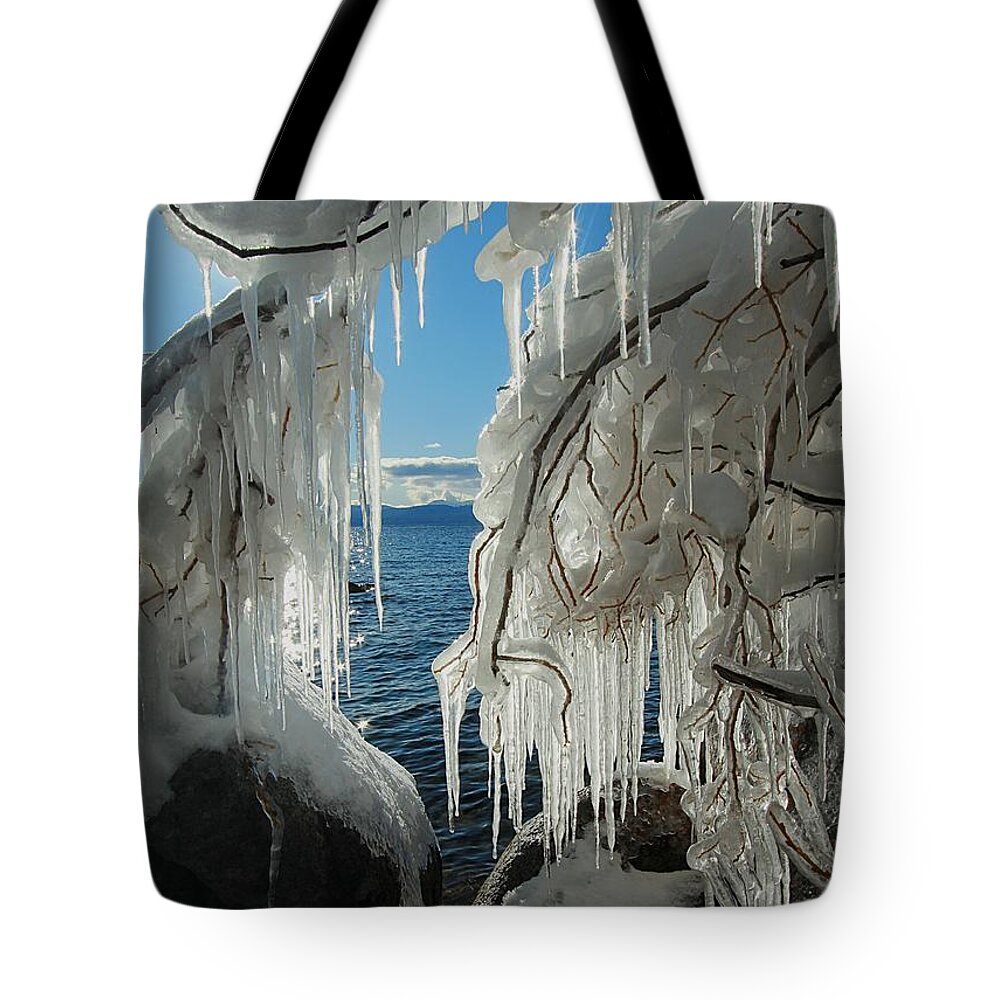 Lake Tahoe Tote Bag featuring the photograph Winter's Tapestry #1 by Sean Sarsfield