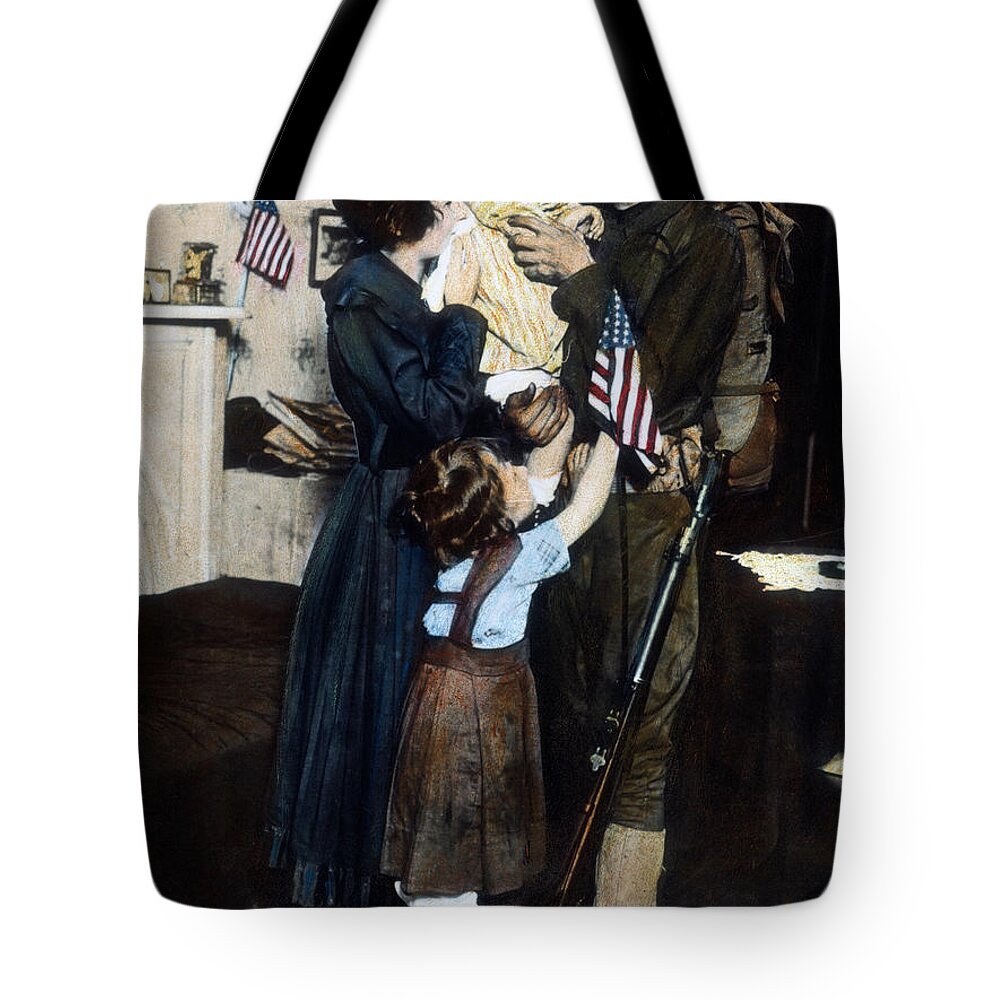 1917 Tote Bag featuring the photograph World War I: Deployment #1 by Granger