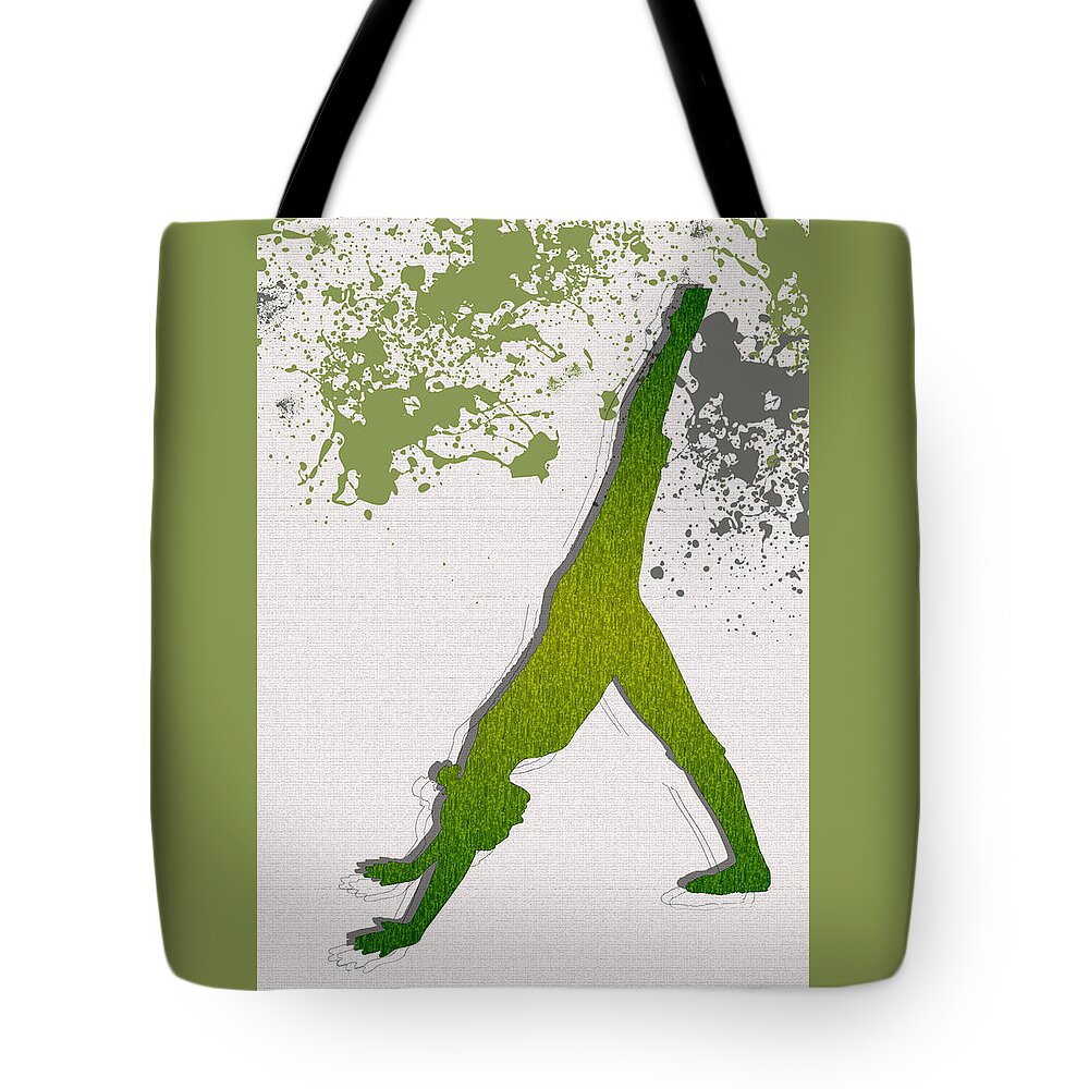 Downward Tote Bag featuring the photograph Yoga Silhouet by Adriana Zoon