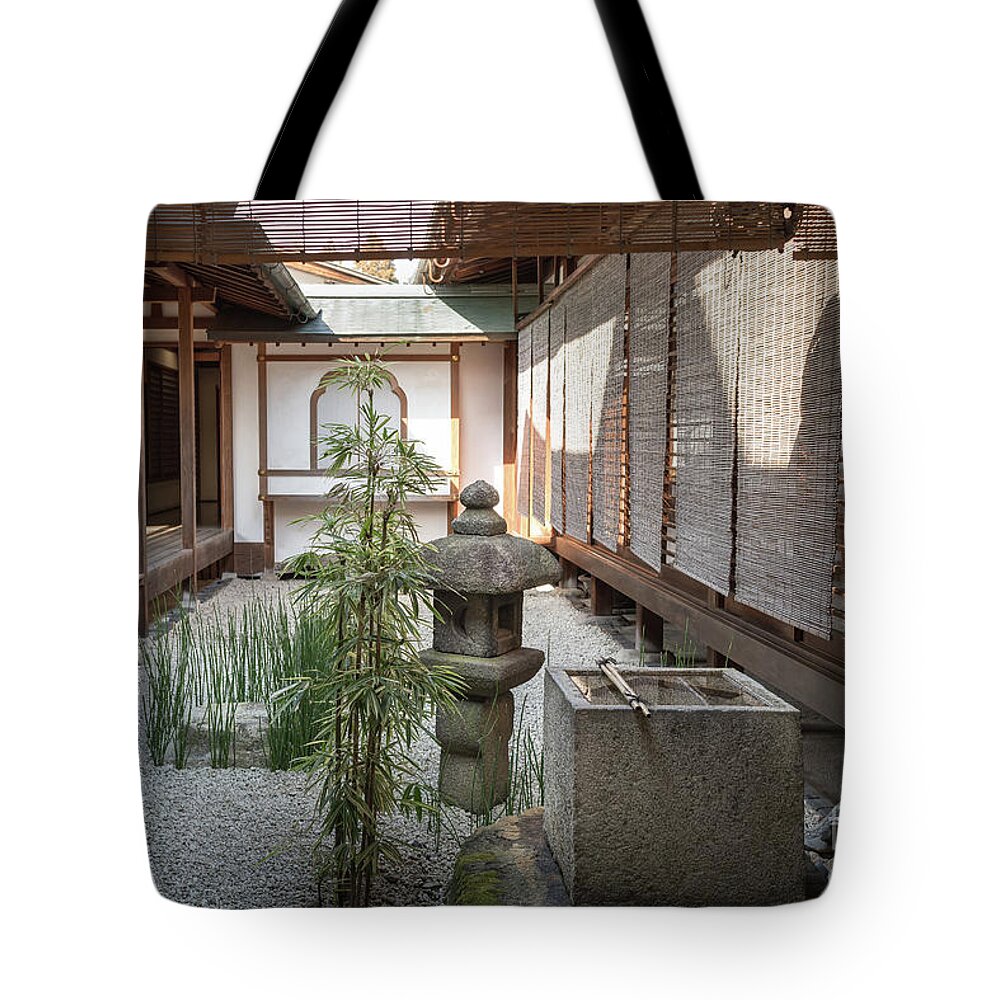 Zen Tote Bag featuring the photograph Zen Garden, Kyoto Japan by Perry Rodriguez