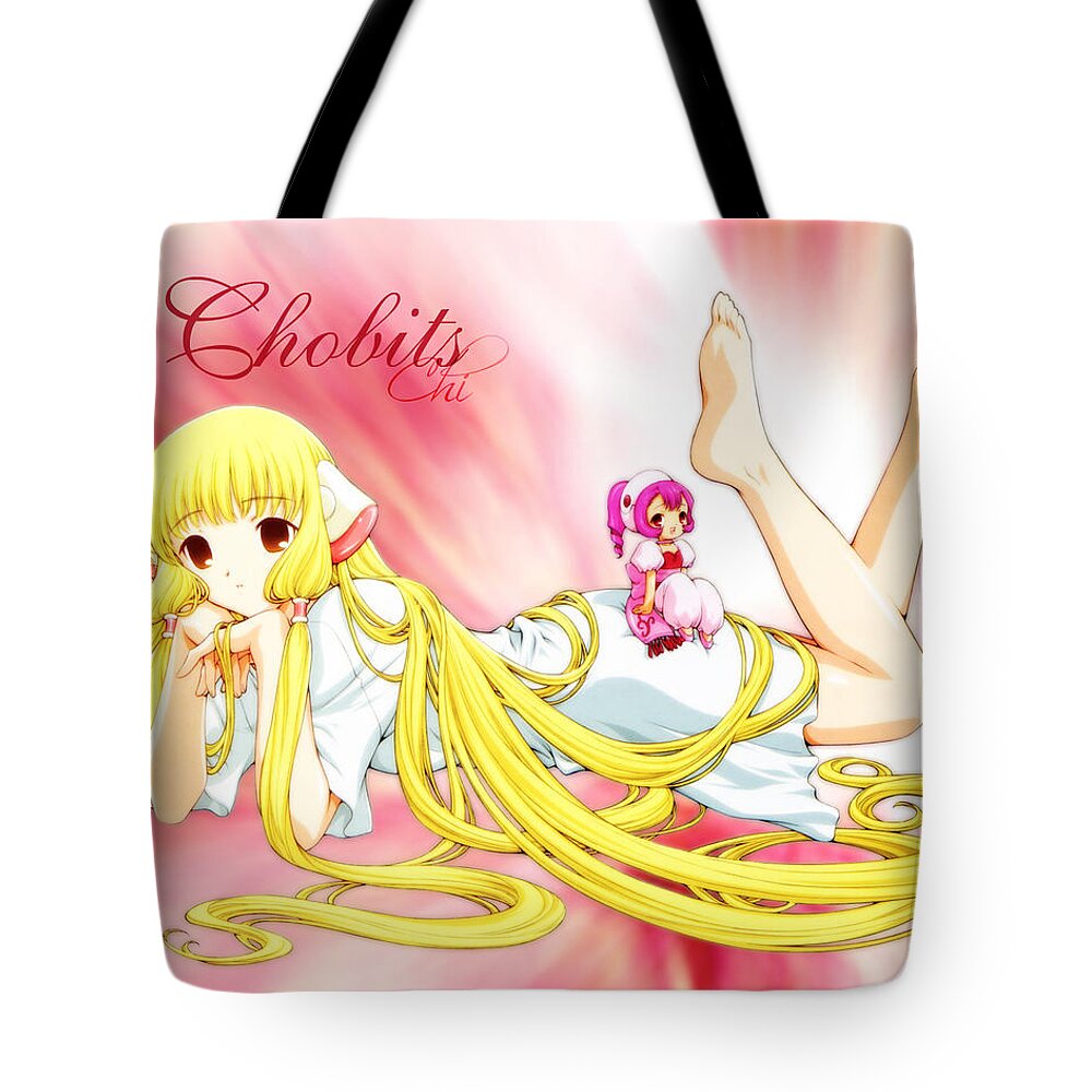 Chobits Tote Bag featuring the digital art Chobits #10 by Super Lovely