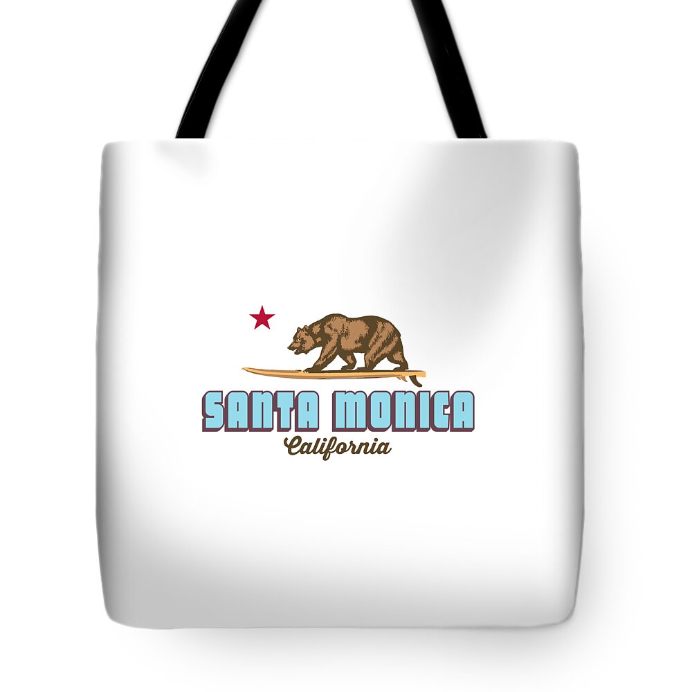 Santa Monica Tote Bag by American Roadside - Pixels Merch