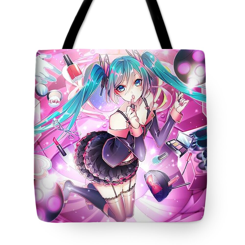 Vocaloid Tote Bag featuring the digital art Vocaloid #105 by Super Lovely