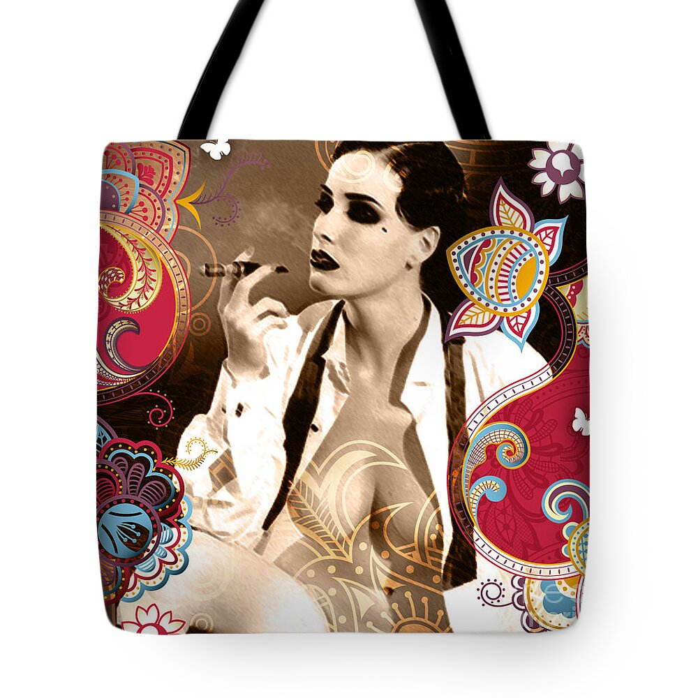 Erotic Tote Bag featuring the photograph Nostalgic Seduction Goddess #83 by Chris Andruskiewicz