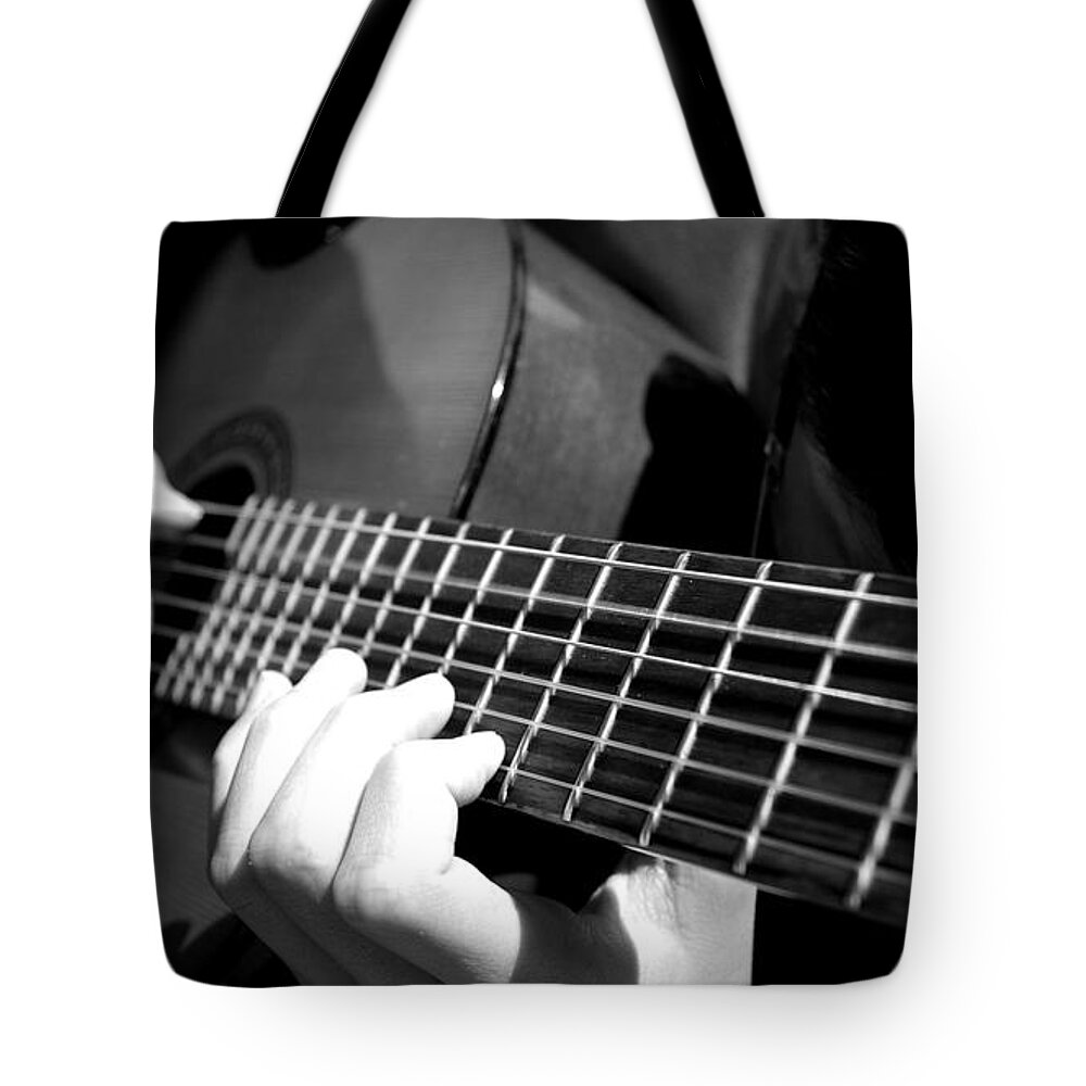 Guitar Tote Bag featuring the photograph Guitar #11 by Jackie Russo
