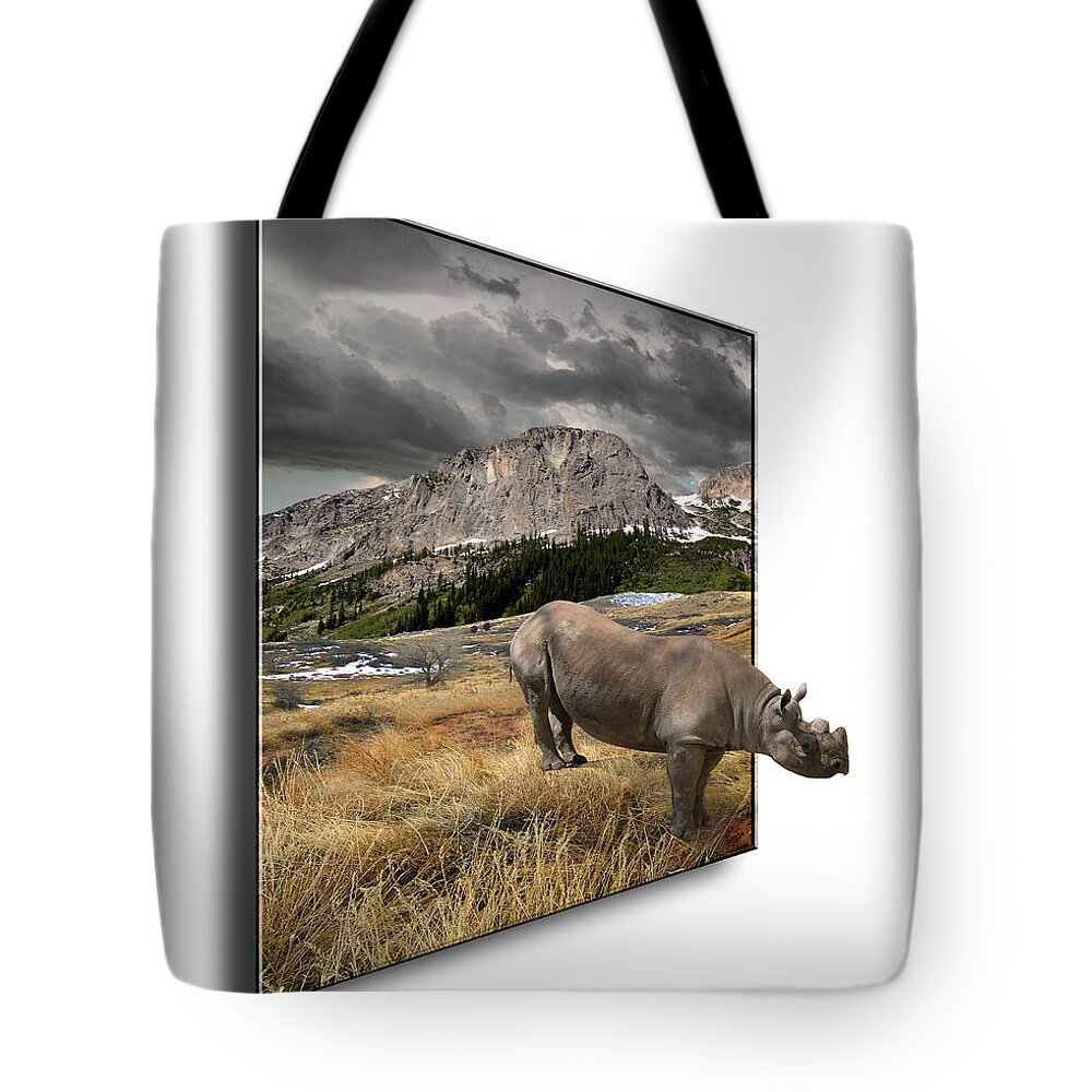 Rhino Tote Bag featuring the photograph 116 by Peter Holme III