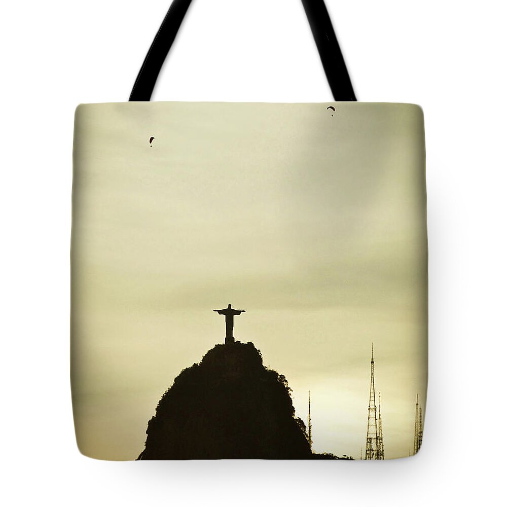 Riodejaneiro Tote Bag featuring the photograph Cristo Redentor #12 by Cesar Vieira