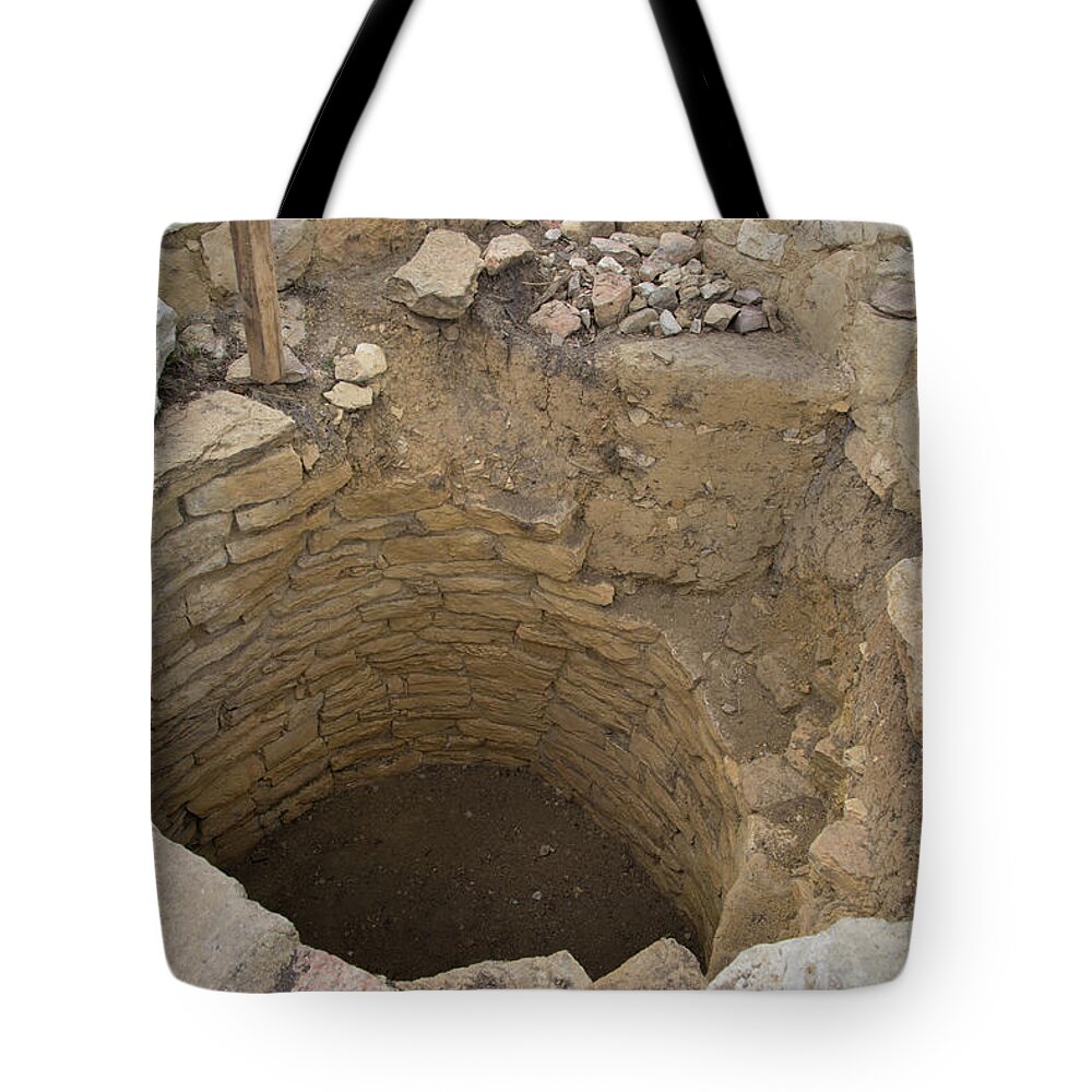 Historical Site Tote Bag featuring the digital art Kuelap Ancient Site #12 by Carol Ailles