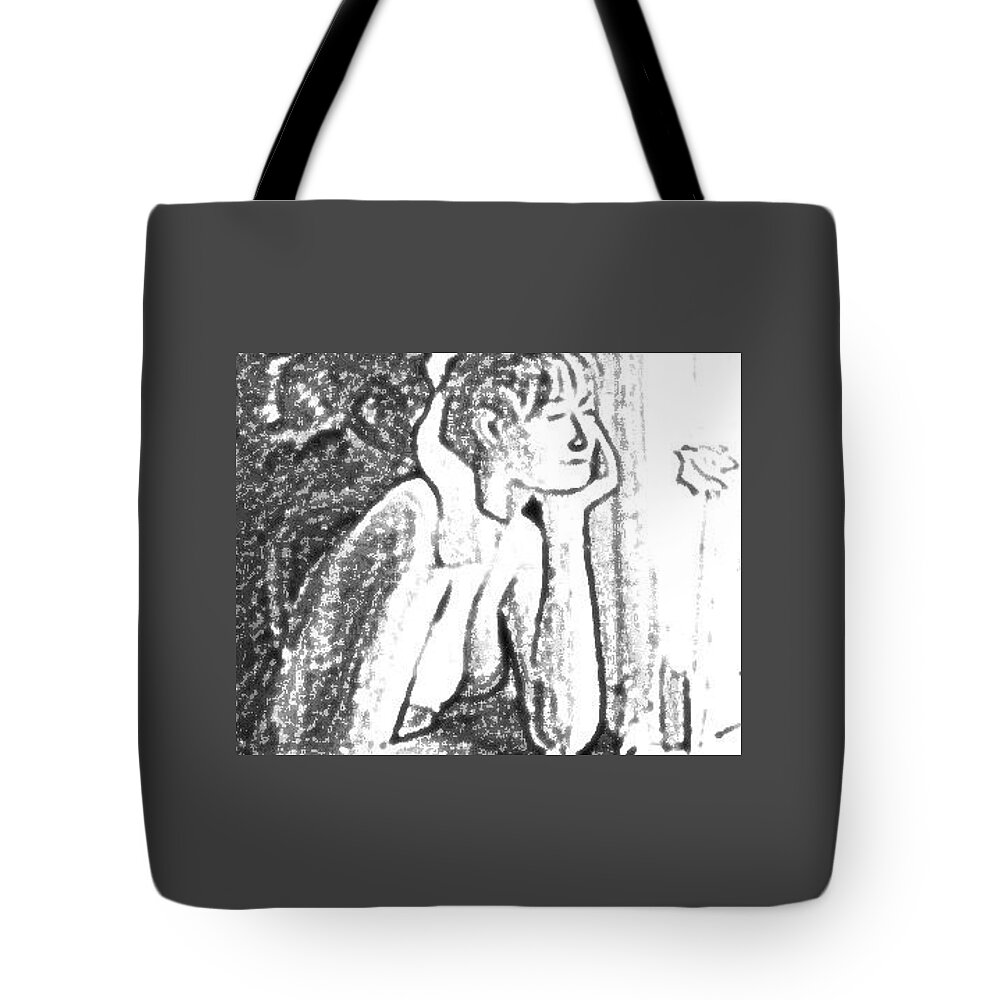 Pinups Tote Bag featuring the digital art Pinup #5 by Kim Kent