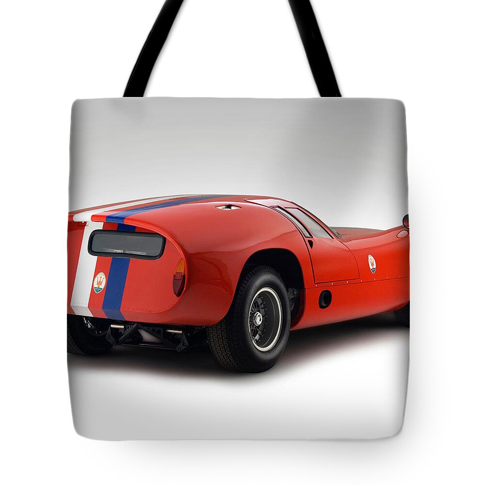 Race Car Tote Bag featuring the digital art Race Car #12 by Super Lovely