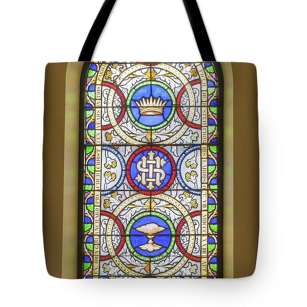 Saint Annes Tote Bag featuring the digital art Saint Anne's Windows #12 by Jim Proctor