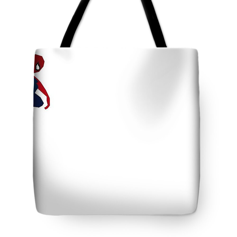 Spider-man Tote Bag featuring the digital art Spider-Man #12 by Super Lovely