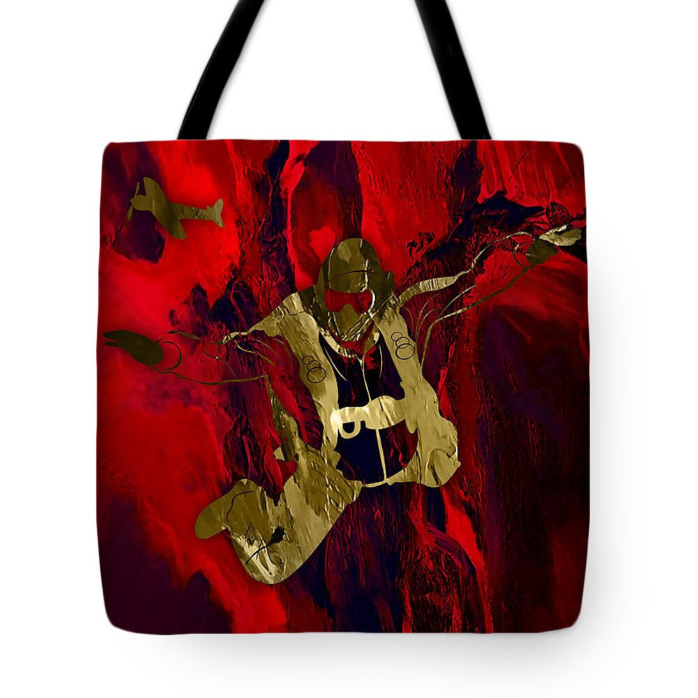 Skydiving Tote Bag featuring the mixed media Skydiving Collection #13 by Marvin Blaine
