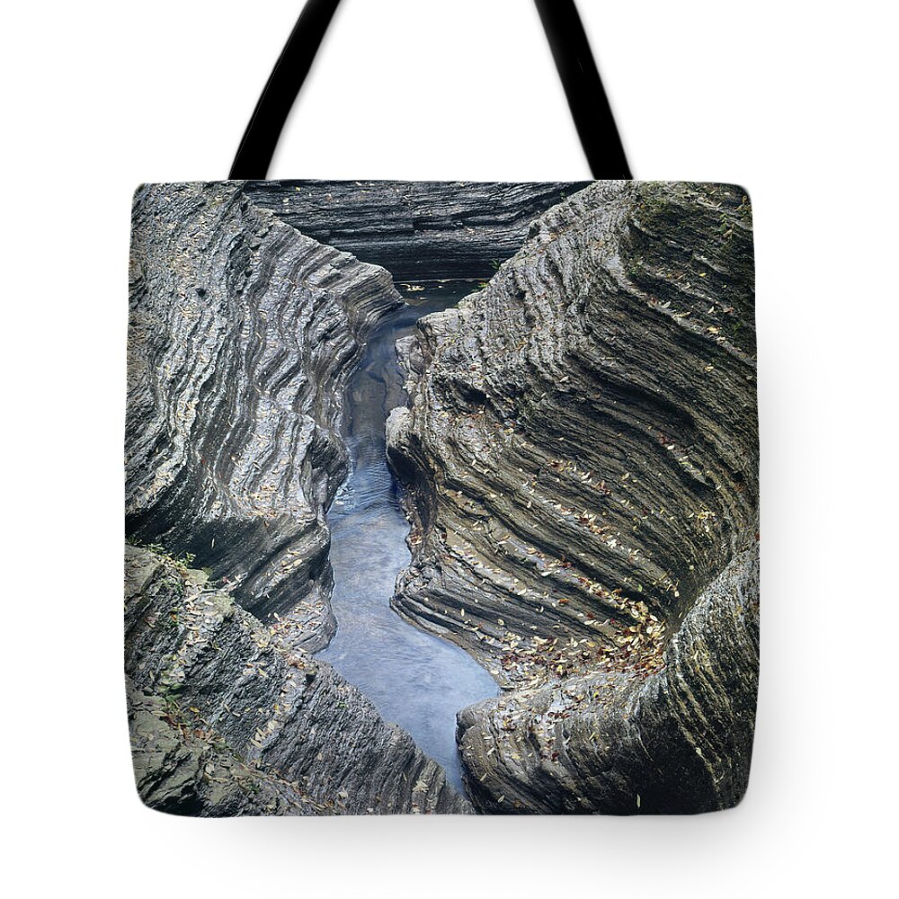 Glen Creek Tote Bag featuring the photograph 131508 Glen Creek Rock Patterns by Ed Cooper Photography
