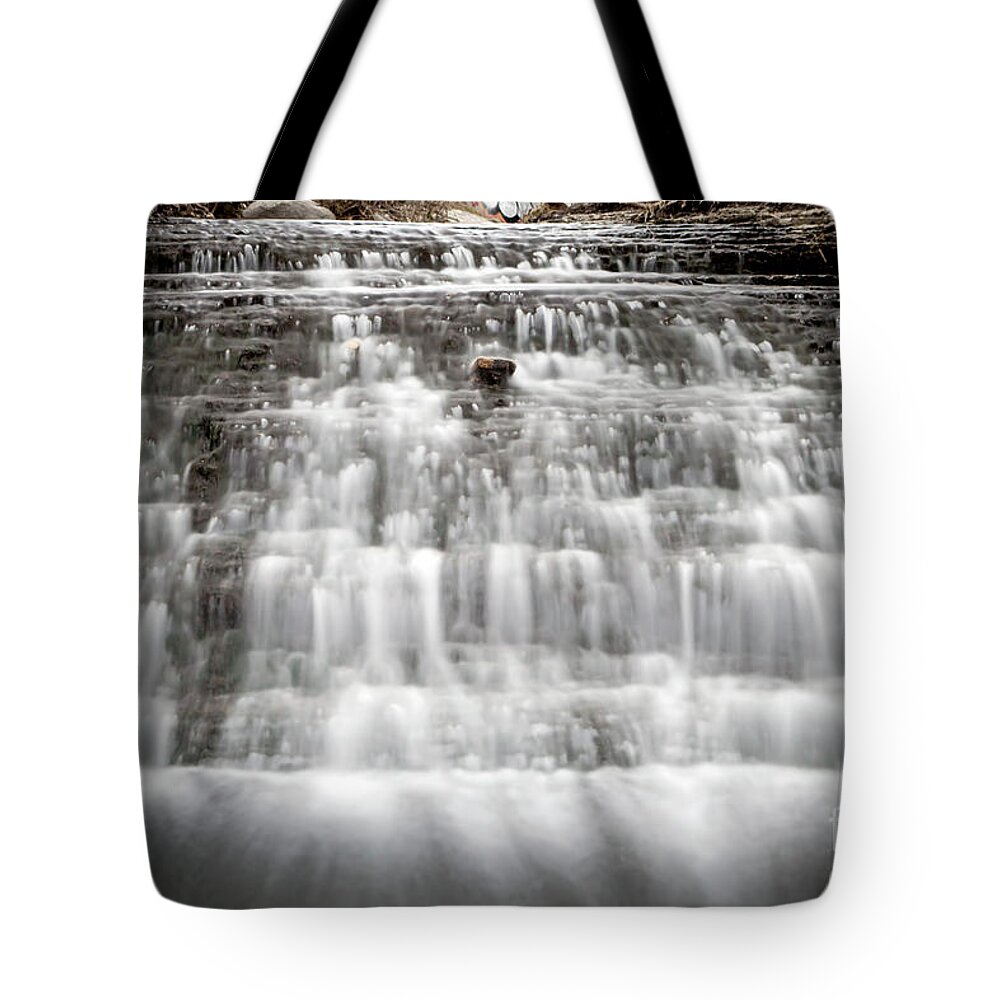South Tote Bag featuring the photograph 1452 South Elgin Waterfall by Steve Sturgill