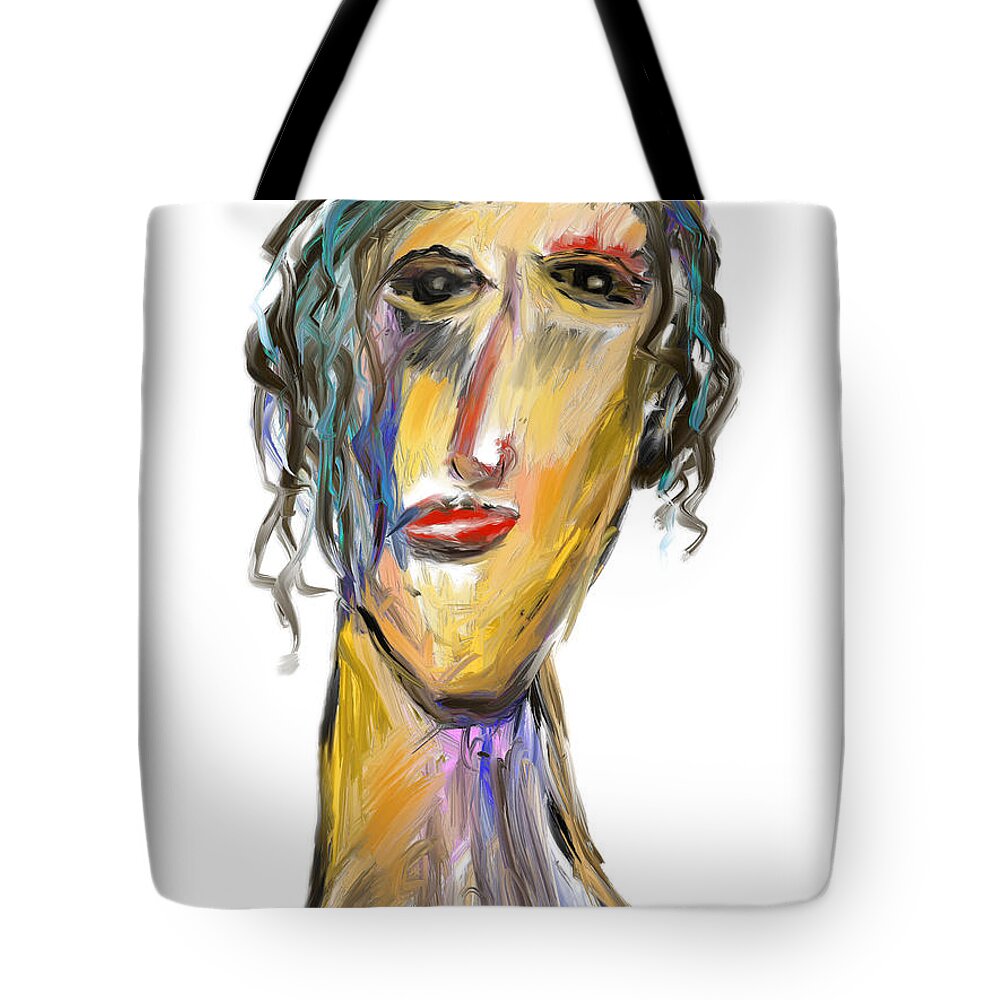 Apple Pencil Drawings Tote Bag featuring the drawing Digital Painting #15 by Bill Owen