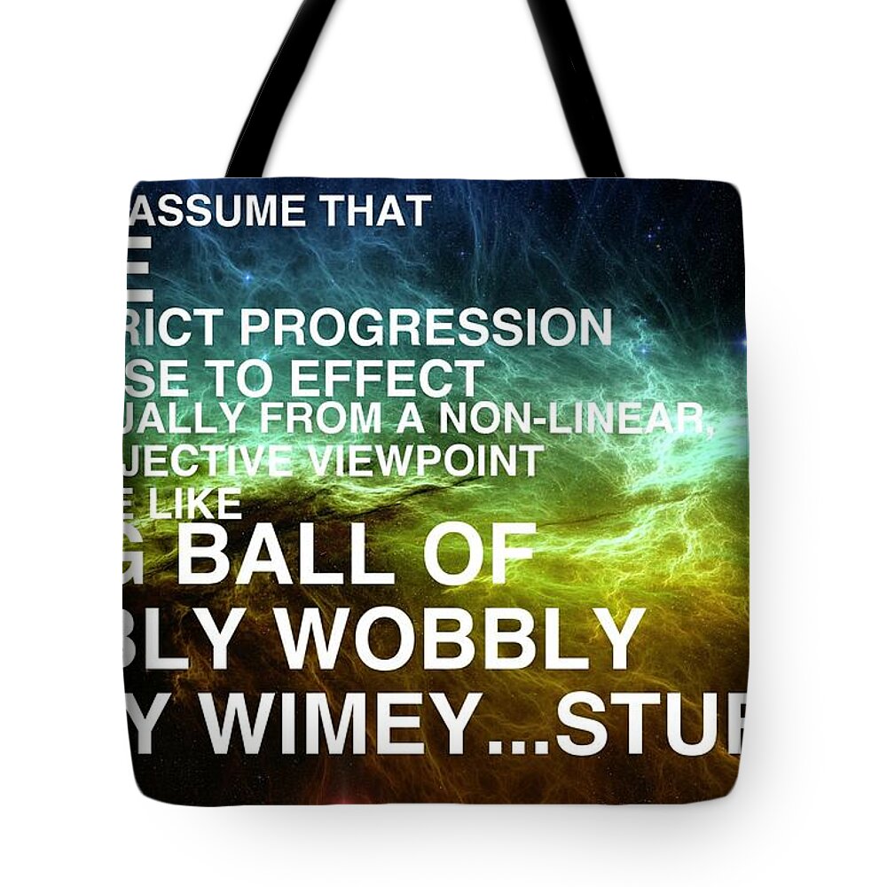 Quote Tote Bag featuring the digital art Quote #15 by Super Lovely