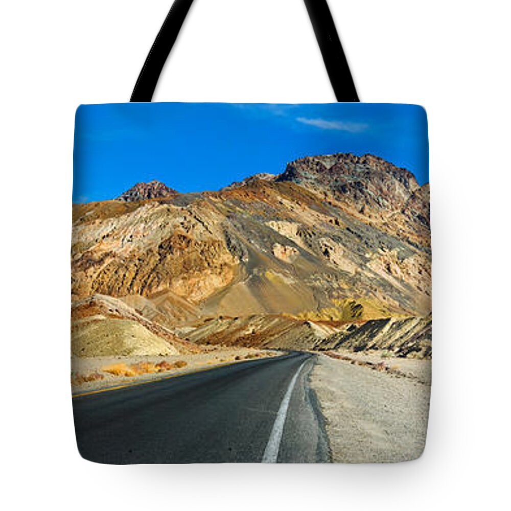 Photography Tote Bag featuring the photograph Road Passing Through A Landscape #15 by Panoramic Images