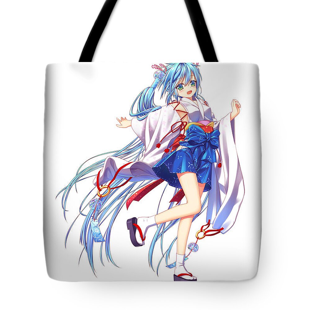 Vocaloid Tote Bag featuring the digital art Vocaloid #151 by Super Lovely