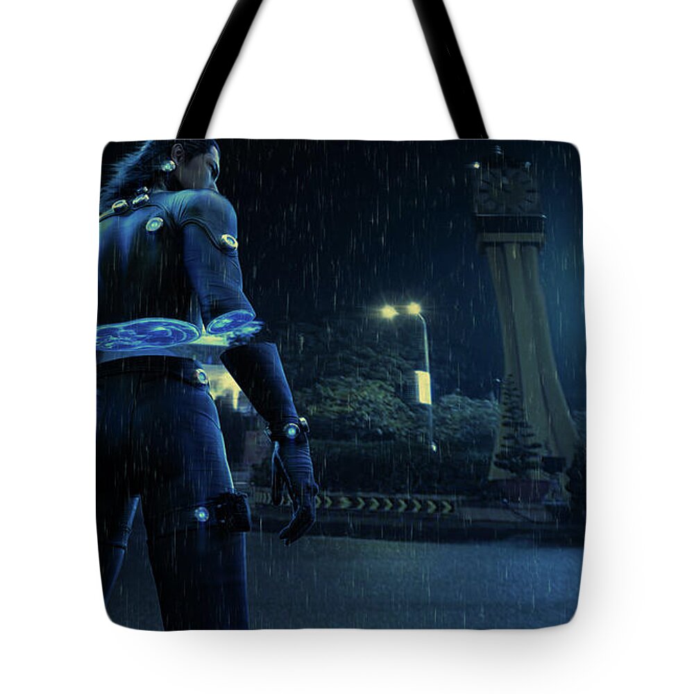 Anime Tote Bag featuring the digital art Anime #16 by Super Lovely