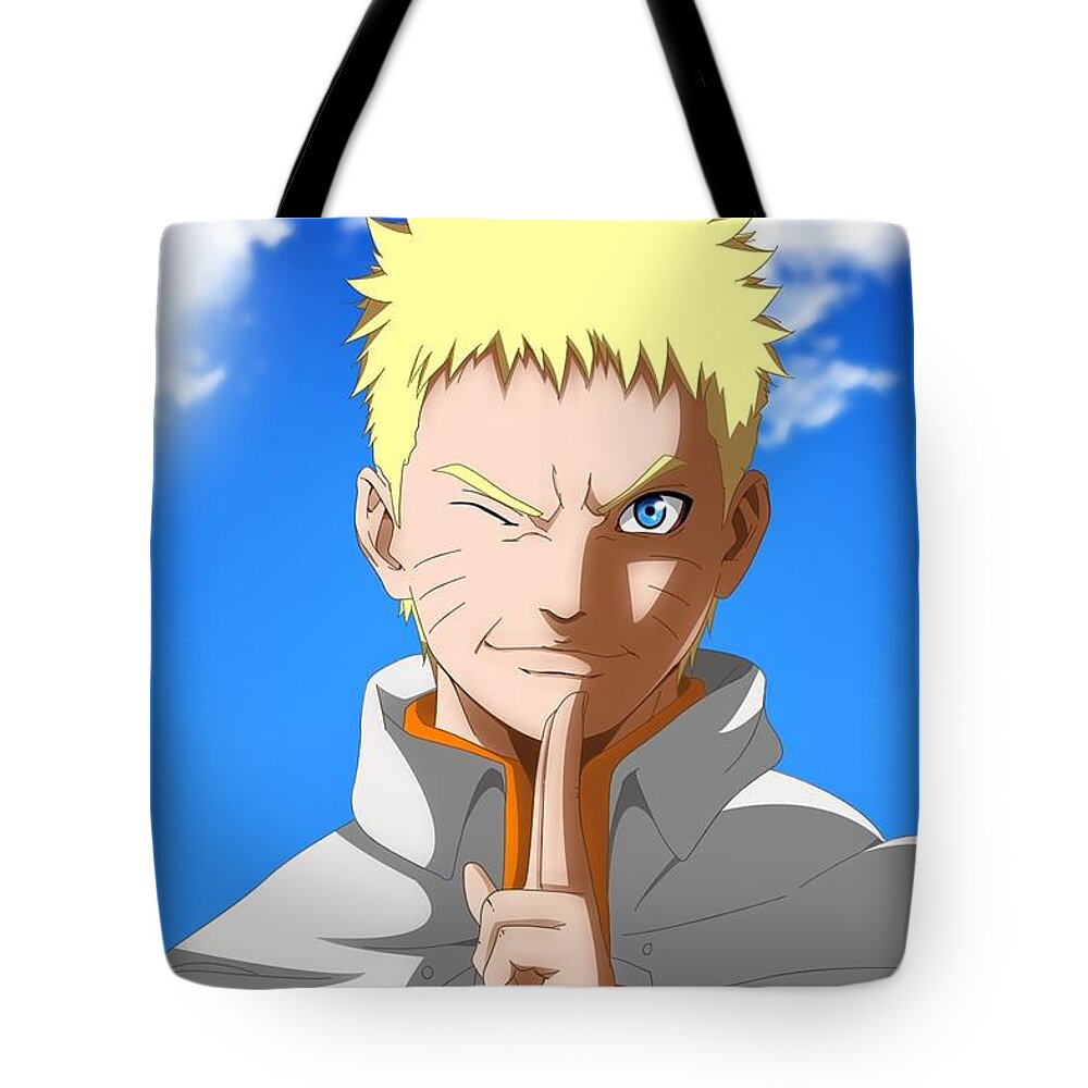 Naruto Tote Bag featuring the digital art Naruto #16 by Maye Loeser