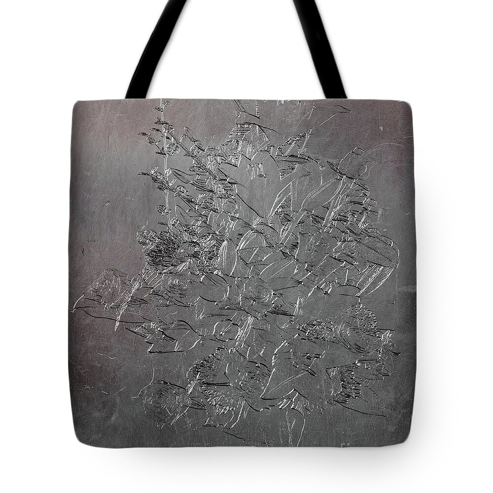 Abstract Tote Bag featuring the digital art 16b Abstract Floral Digital Art by Ricardos Creations