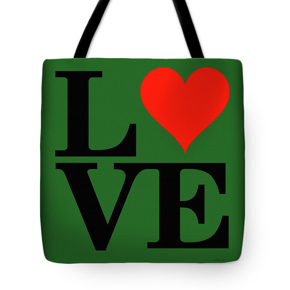 Love Tote Bag featuring the digital art Love Heart Sign #17 by Gregory Murray