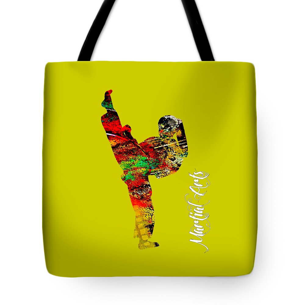Martial Arts Tote Bag featuring the mixed media Martial Arts Collection #17 by Marvin Blaine