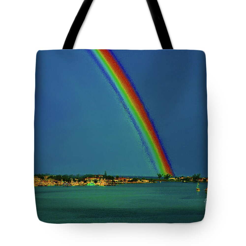 Rainbow Tote Bag featuring the photograph 17- Somewhere... by Joseph Keane