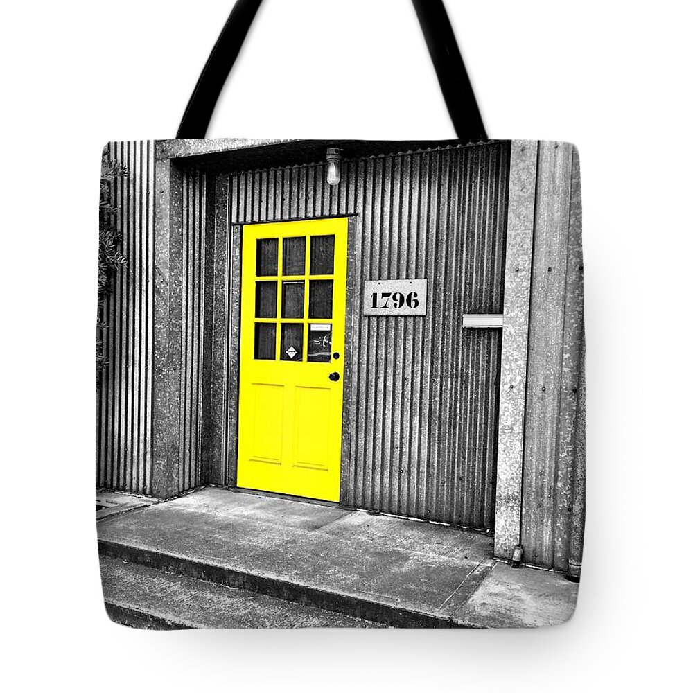 Door Tote Bag featuring the photograph 1796 by Brad Hodges