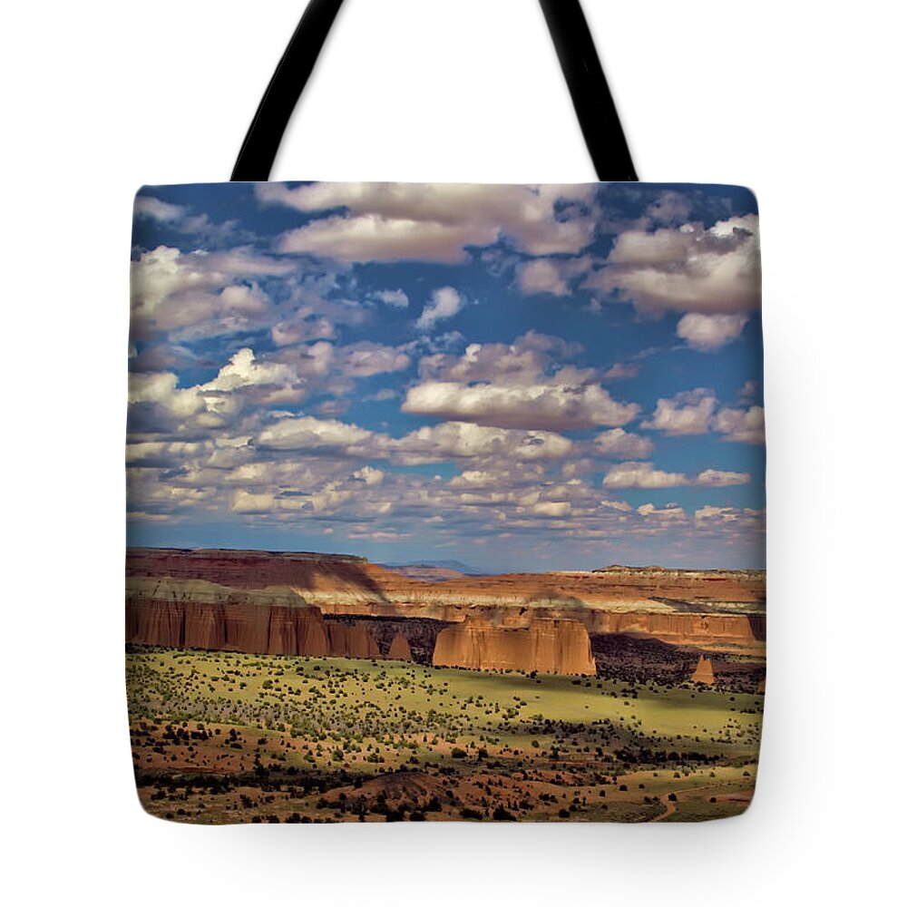 Capitol Reef National Park Tote Bag featuring the photograph Capitol Reef National Park Catherdal Valley #18 by Mark Smith
