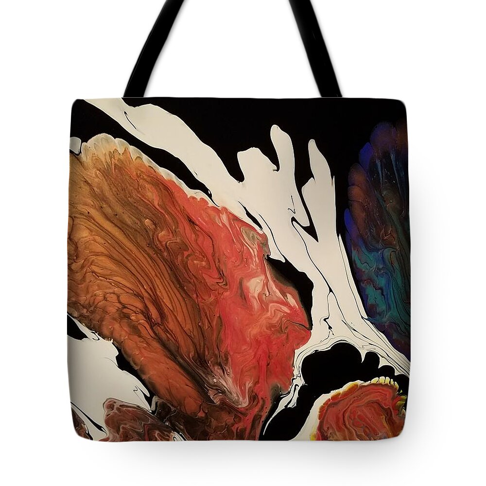 Abstract Tote Bag featuring the painting #183 A - without fish #183 by Gerry Smith