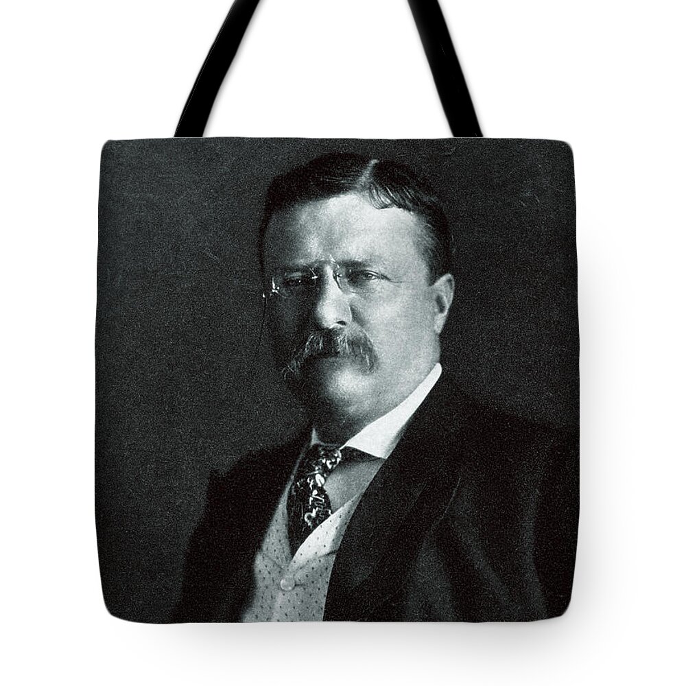 Teddy Roosevelt Tote Bag featuring the painting 1904 President Theodore Roosevelt by Historic Image
