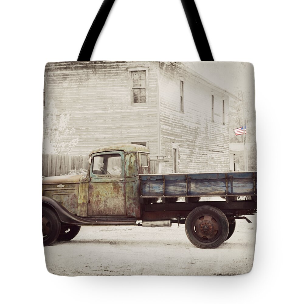 1936 Chevy High Cab Tote Bag featuring the photograph 1936 Chevy High Cab -2 by Kathy M Krause