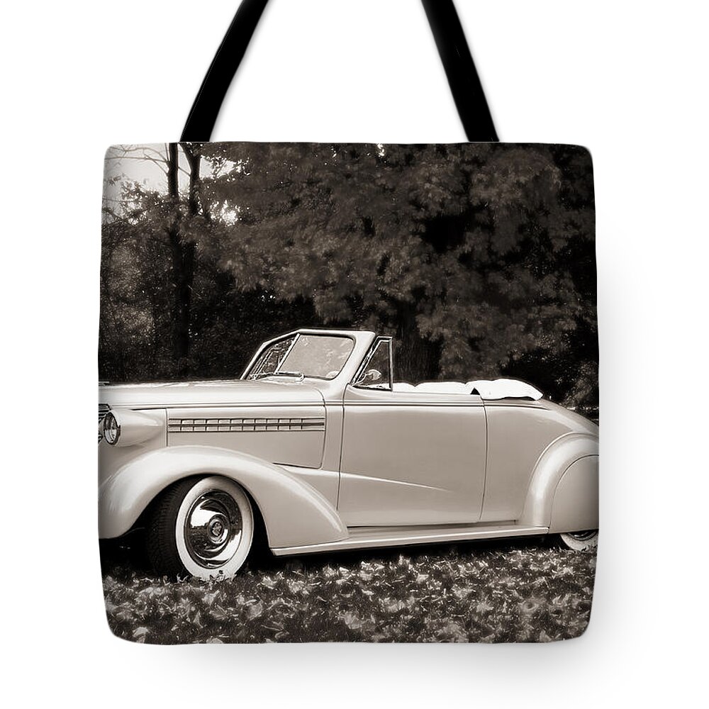Car Tote Bag featuring the photograph 1938 Chevrolet Convertible by Dick Pratt