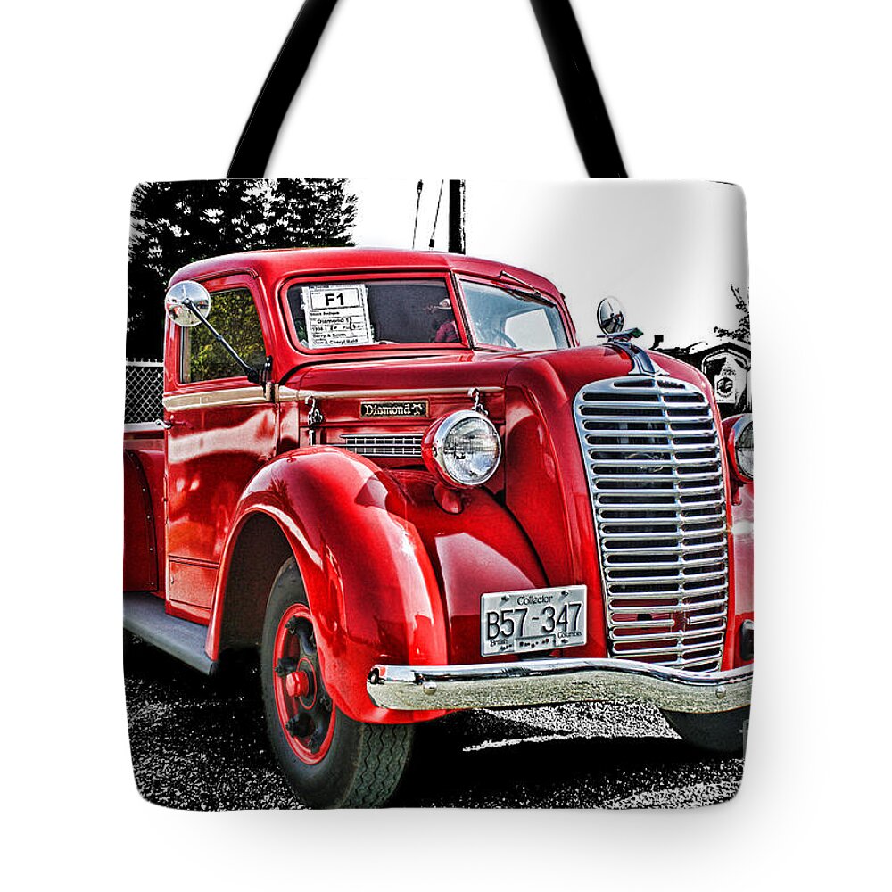 Trucks Tote Bag featuring the photograph 1938 Diamond T HDR by Randy Harris